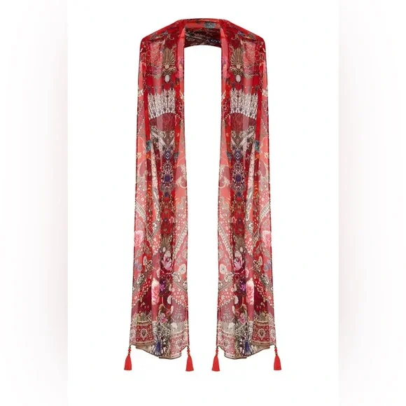 Silk Camilla Cameos Can Can Long scarf - Picture 4 of 13